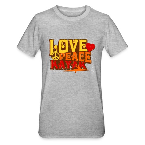 peace love kayak revised and final - Unisex Polycotton T-Shirt