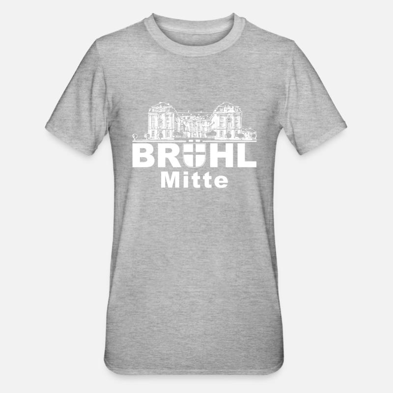 Brühl-Mitte - Unisex Polycotton T-Shirt - Grau meliert