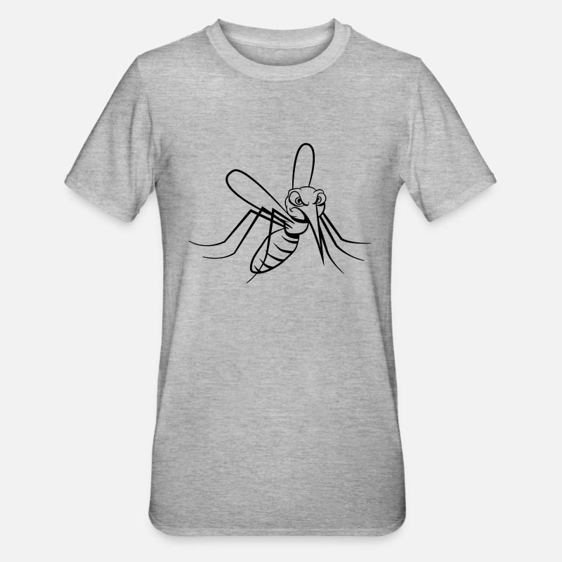 Mosquito Mosquito insecte - T-shirt polycoton Unisexe - gris chiné