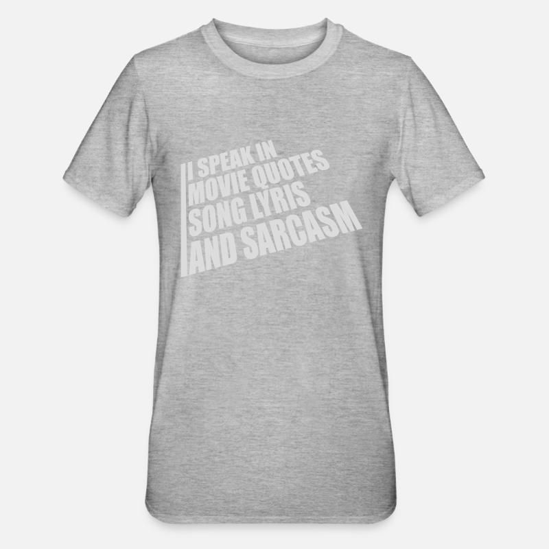 speak lyrics and sarcasm - Unisex Polycotton T-Shirt - heather grey
