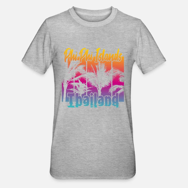 Phi Phi Islands Thailand - Unisex Polycotton T-Shirt - heather grey