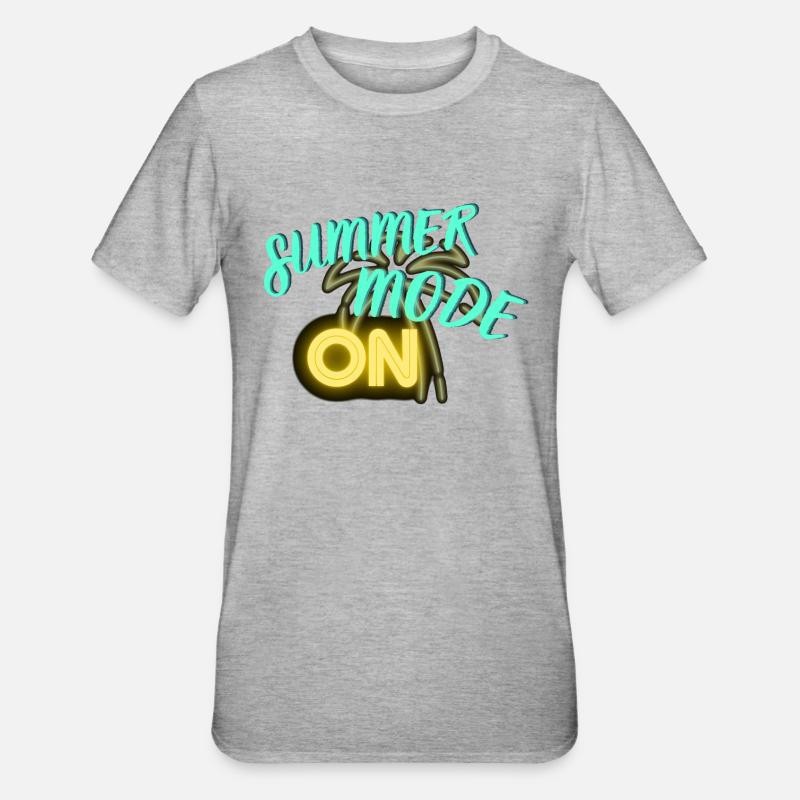 Sommermodus EIN - Unisex Polycotton T-Shirt - Grau meliert