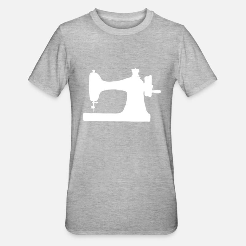 Machine à coudre - T-shirt polycoton Unisexe - gris chiné