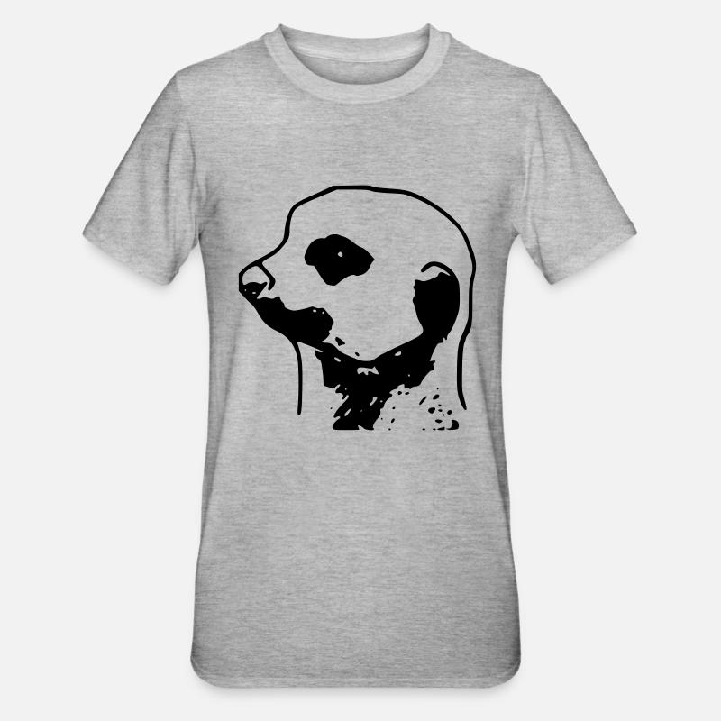 erdmann/erdfrau - Unisex Polycotton T-Shirt - Grau meliert