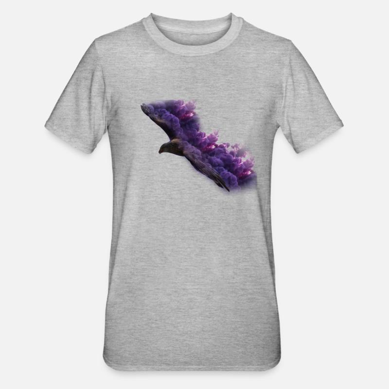 Eagle with smoke - Unisex Polycotton T-Shirt - heather grey