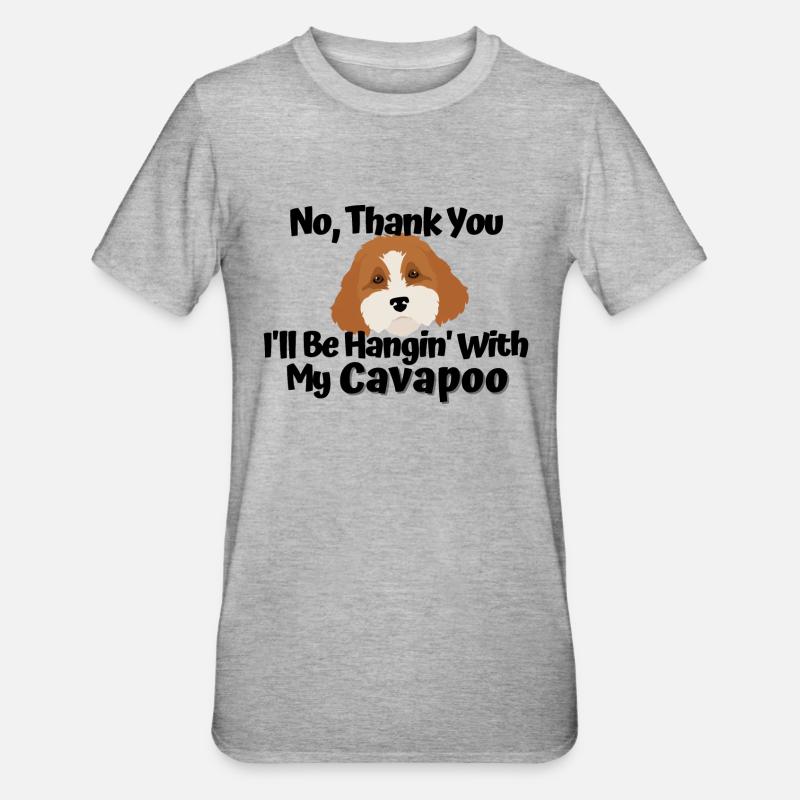 Hanging With My Cavapoo - Unisex Polycotton T-Shirt - heather grey