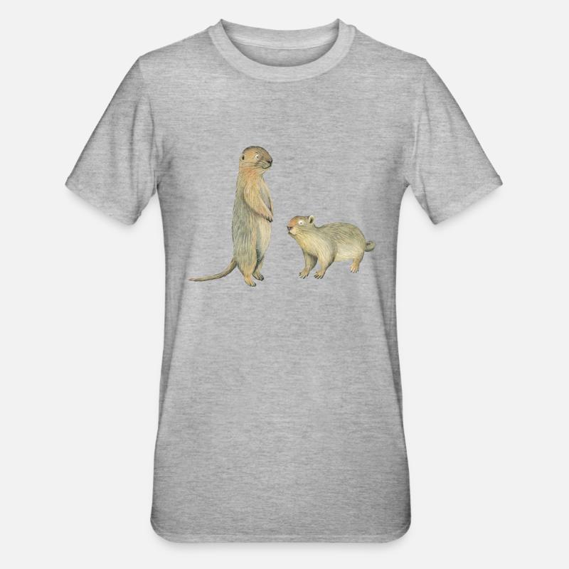 Gopher - T-shirt polycoton Unisexe - gris chiné