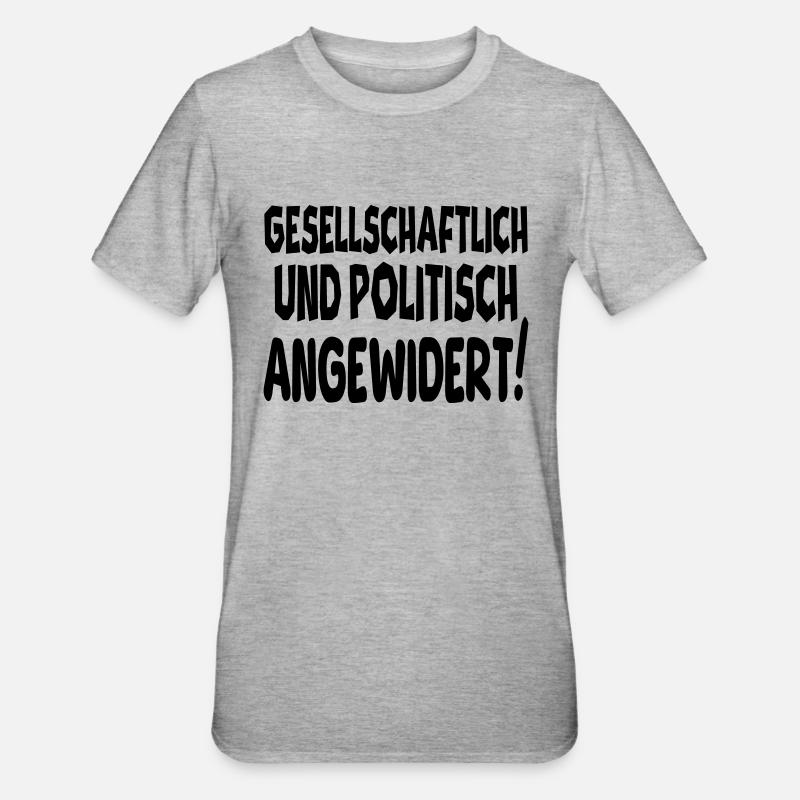 angewidert - Unisex Polycotton T-Shirt - Grau meliert