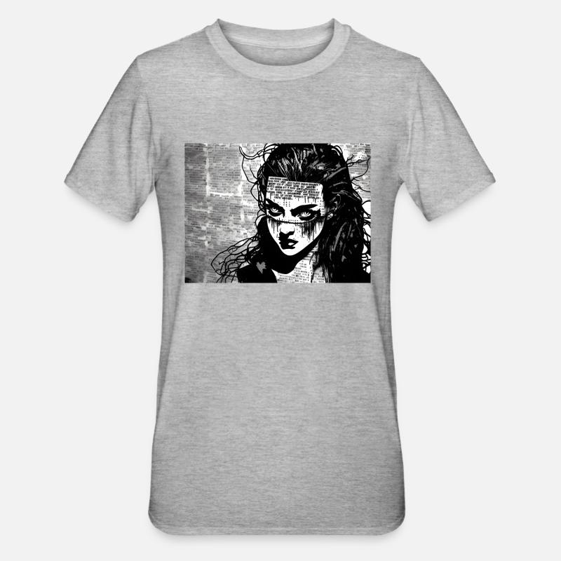 Trinity #5 - T-shirt polycoton Unisexe - gris chiné