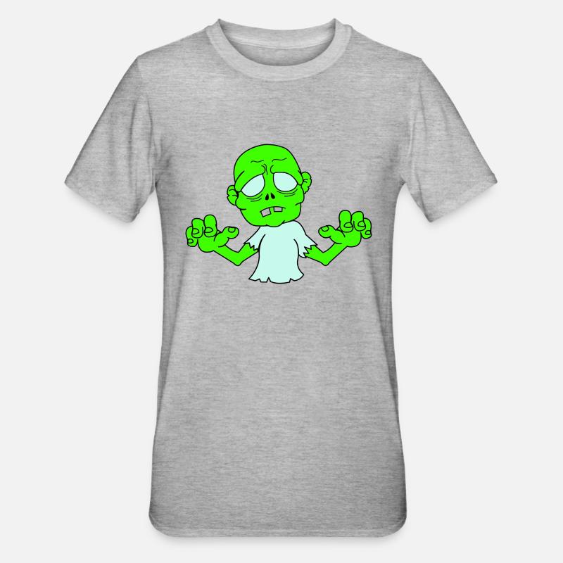 Zombie - Unisex Polycotton T-Shirt - Grau meliert