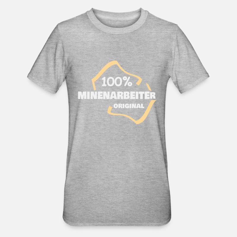 Beruf Minenarbeiter - Unisex Polycotton T-Shirt - Grau meliert