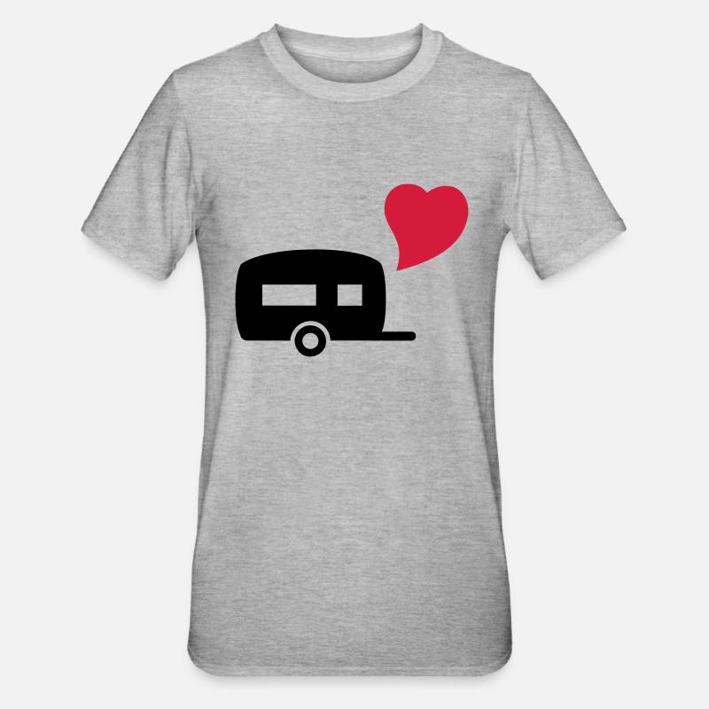 camping_love - T-shirt polycoton Unisexe - gris chiné