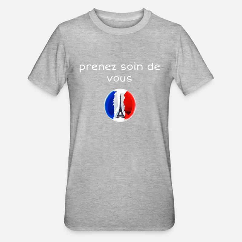 prenez soin de vous - T-shirt polycoton Unisexe - gris chiné