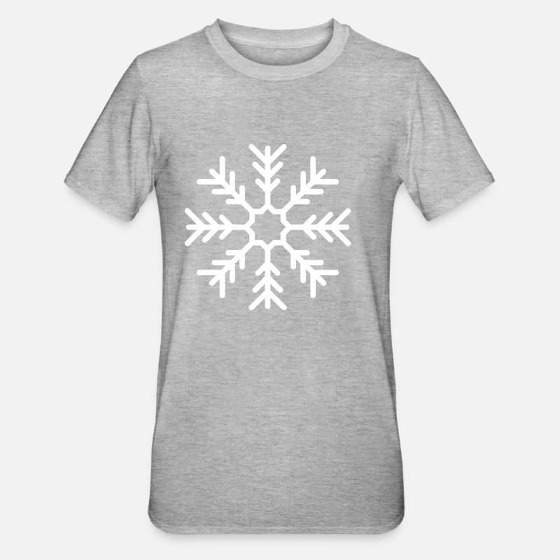 Flocon de neige - T-shirt polycoton Unisexe - gris chiné