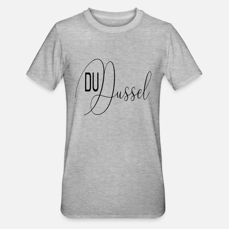 Du Dussel - Geschenkidee - Unisex Polycotton T-Shirt - Grau meliert