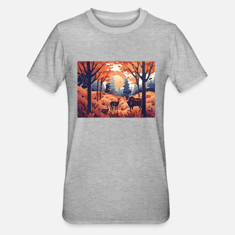 Fields under the Sun (Fall Collection) - Unisex Polycotton T-Shirt - heather grey