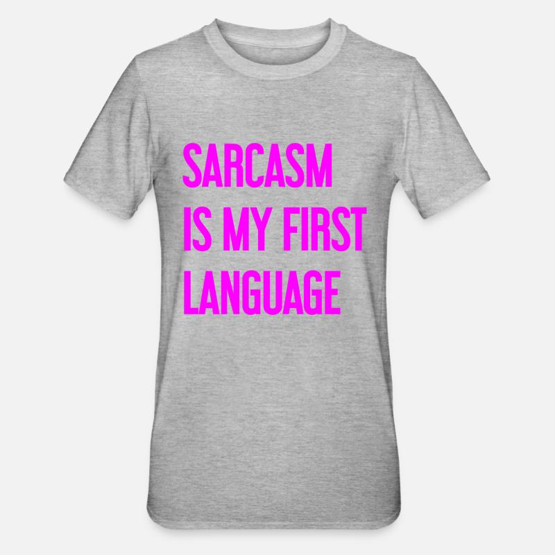 Sarkasmus-Profi - Unisex Polycotton T-Shirt - Grau meliert