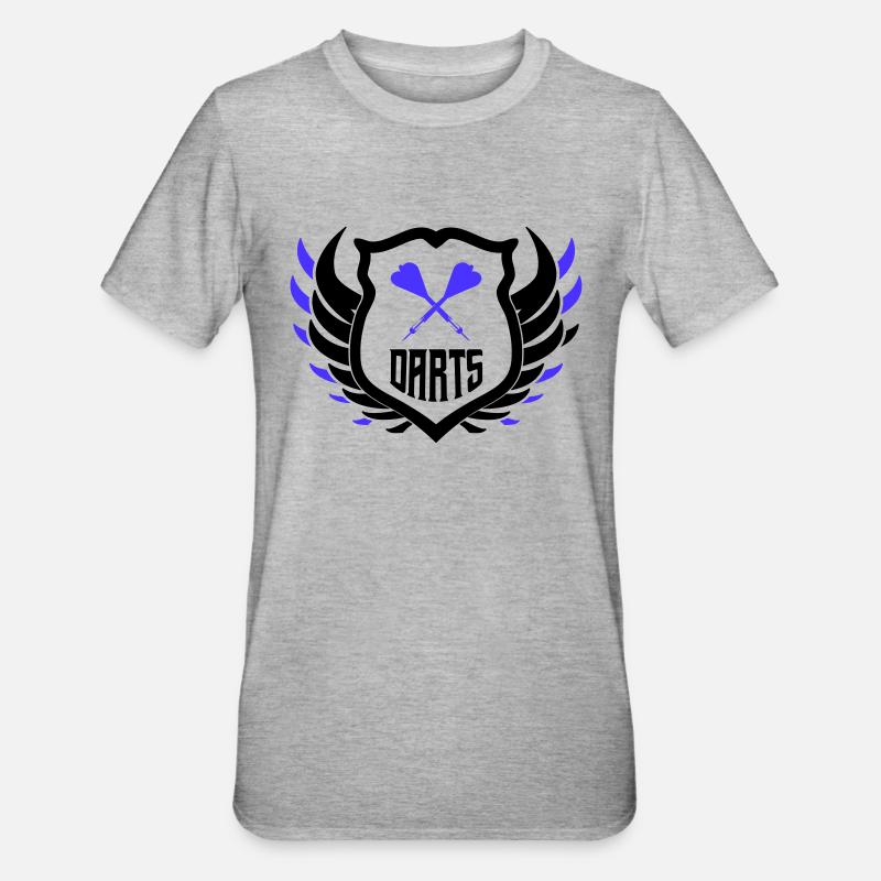 Écusson des fléchettes - T-shirt polycoton Unisexe - gris chiné