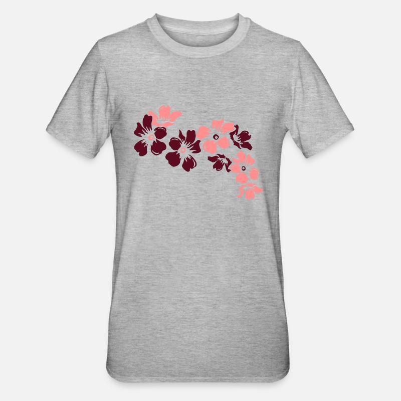 blumen - T-shirt polycoton Unisexe - gris chiné