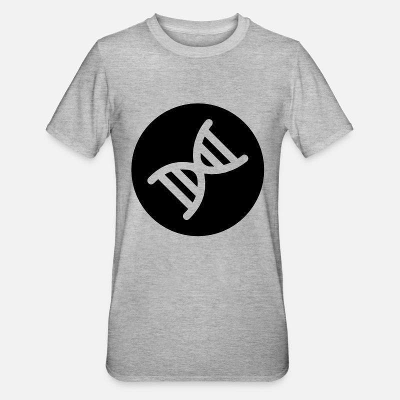 DNA dobbeltspiralen - Unisex Polycotton T-skjorte - gråmelert