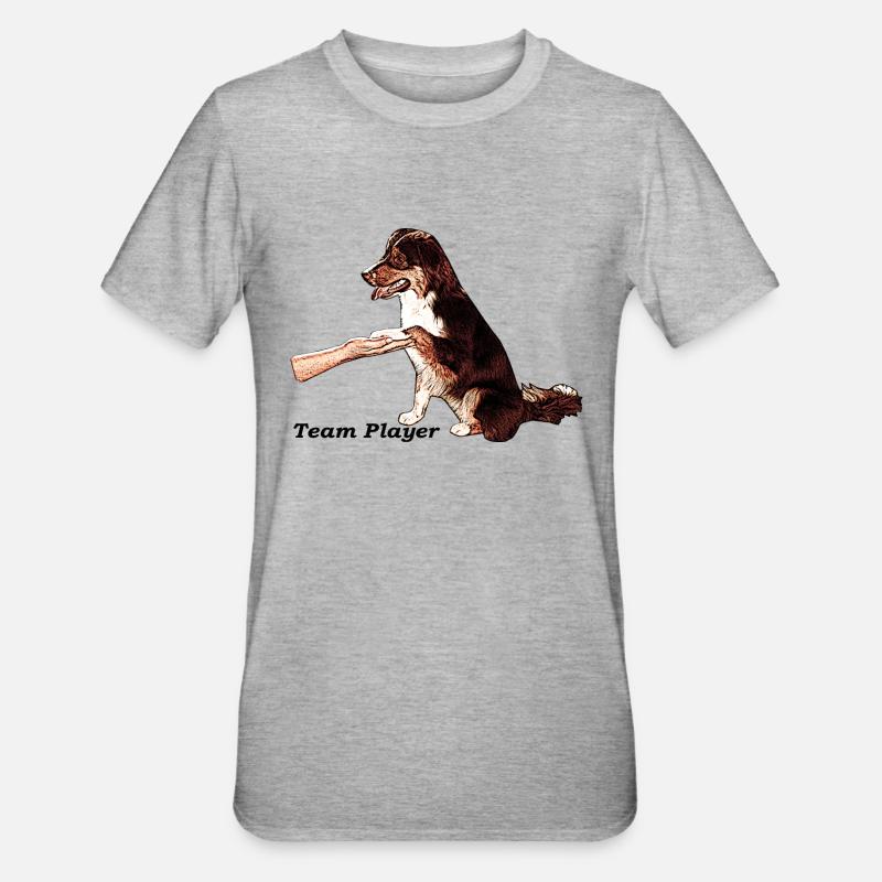 Aussie Team Player 2 - Unisex Polycotton T-Shirt - Grau meliert
