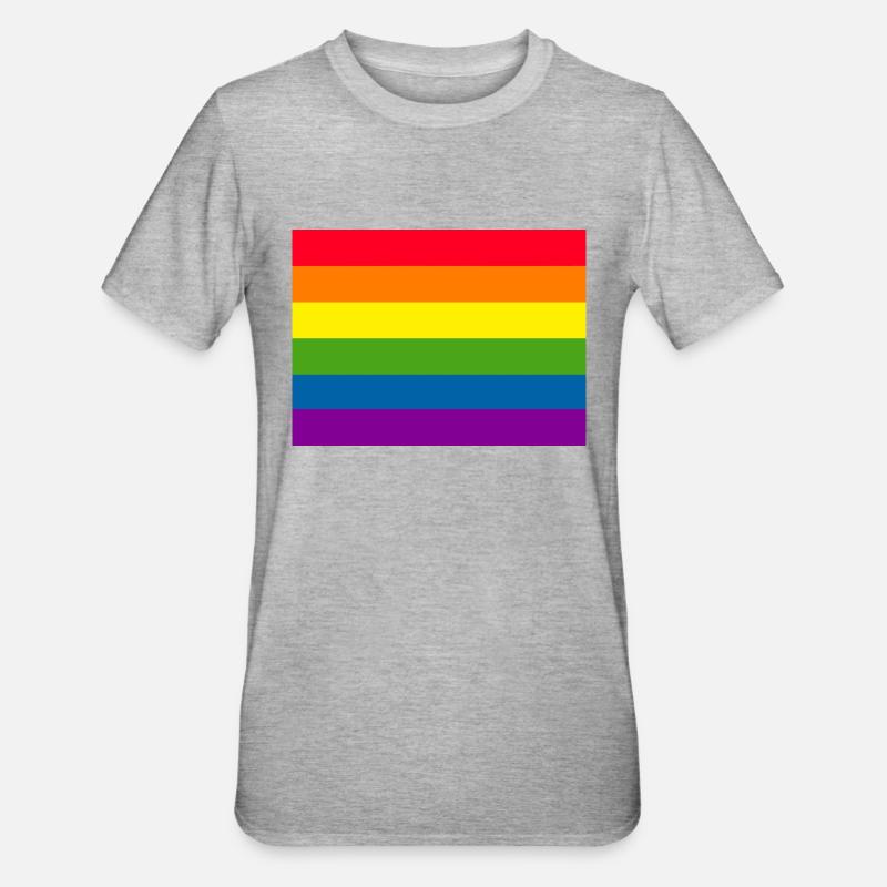 Drapeau de la gay pride - T-shirt polycoton Unisexe - gris chiné