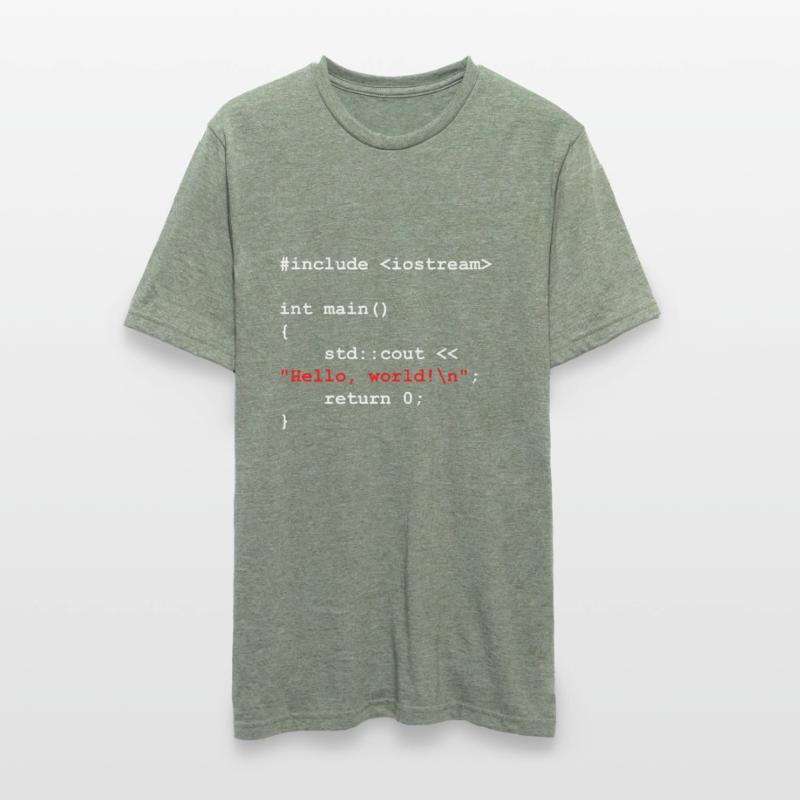 Hello World C ++ Developer Program Gift Unisex Polycotton T-Shirt