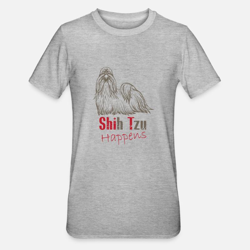 Shit happens - T-shirt polycoton Unisexe - gris chiné