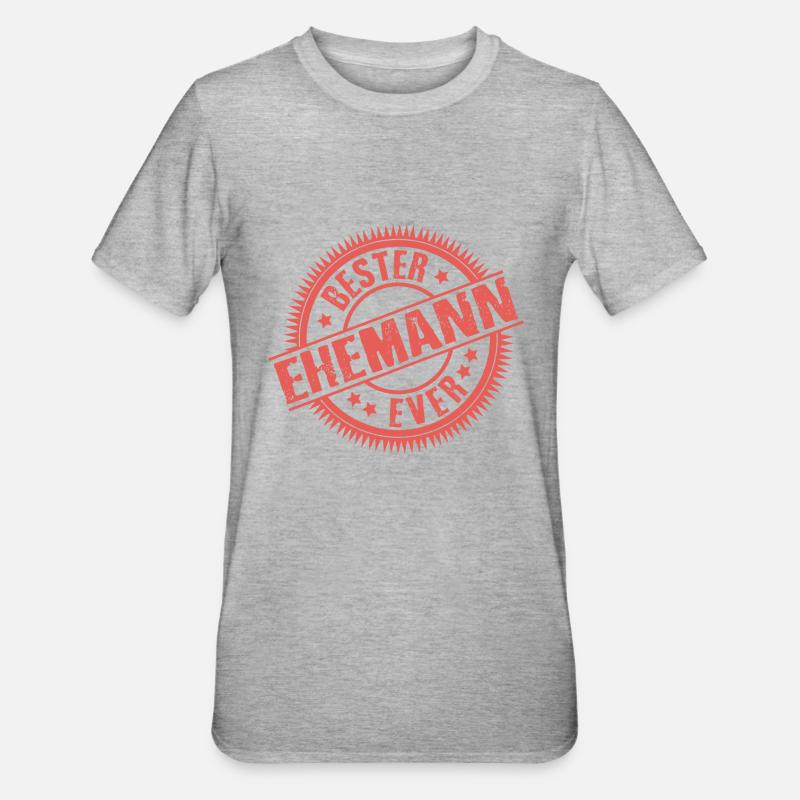 Bester Ehemann - Unisex Polycotton T-Shirt - Grau meliert