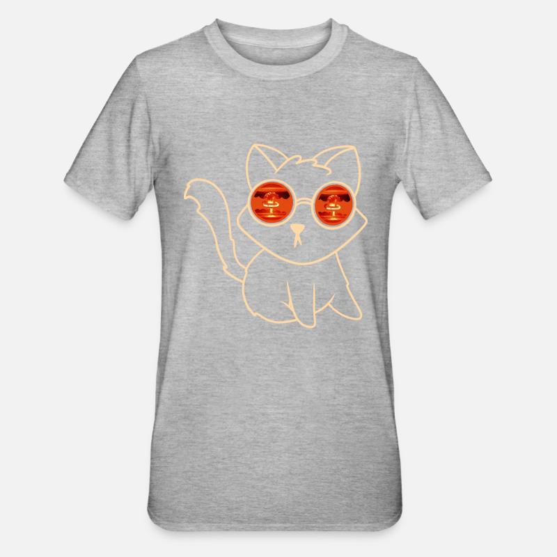 explosion de chat - T-shirt polycoton Unisexe - gris chiné