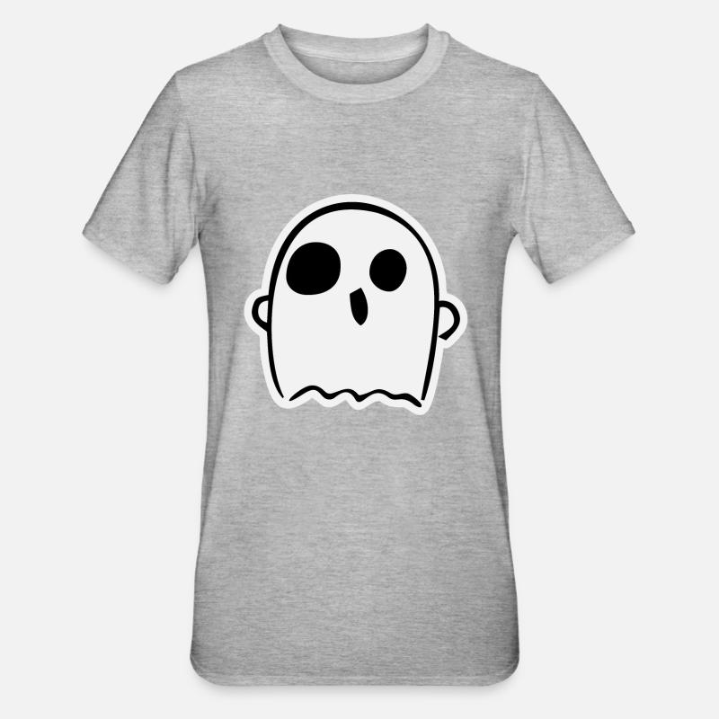 Cute ghost - Unisex Polycotton T-Shirt - heather grey