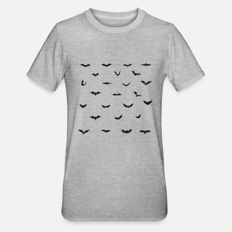 Halloween Fledermaus Bundle 02 - Unisex Polycotton T-Shirt - Grau meliert