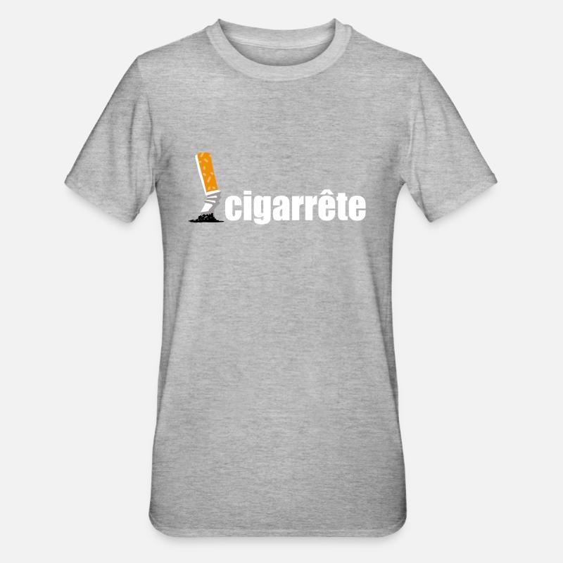 zerquetschte Zigarette - Unisex Polycotton T-Shirt - Grau meliert