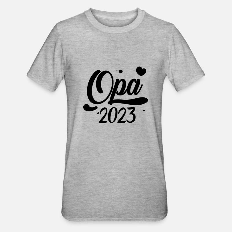 Opa 2023 loading - Unisex Polycotton T-Shirt - Grau meliert