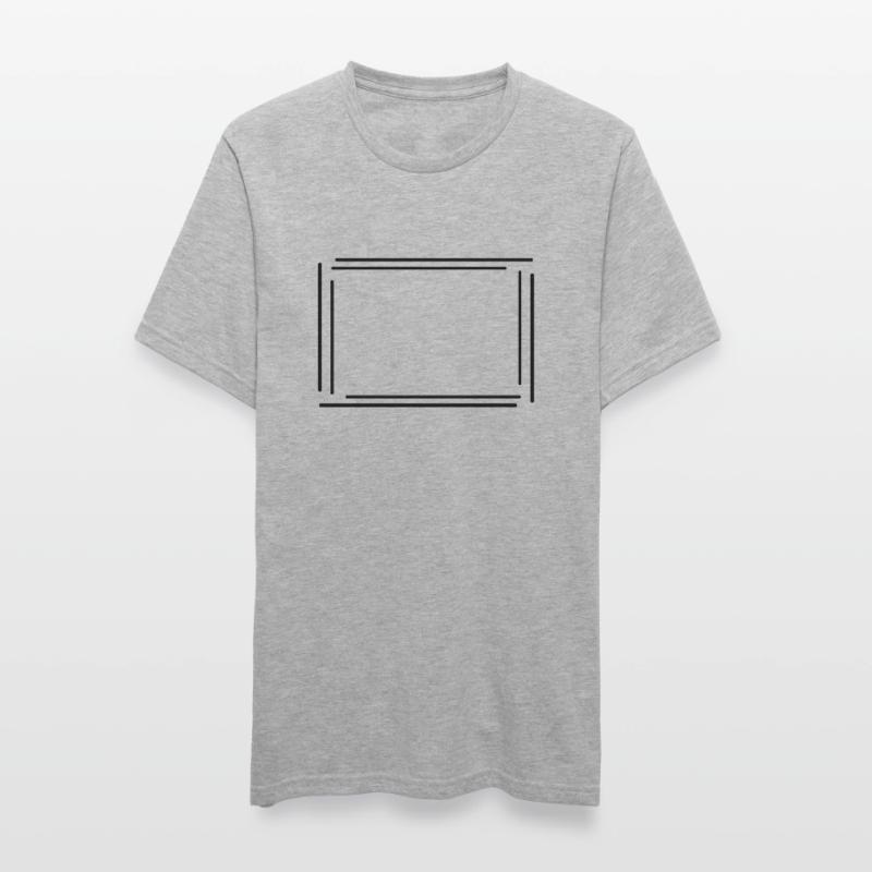 Rectangular frame with black lines Unisex Polycotton T-Shirt