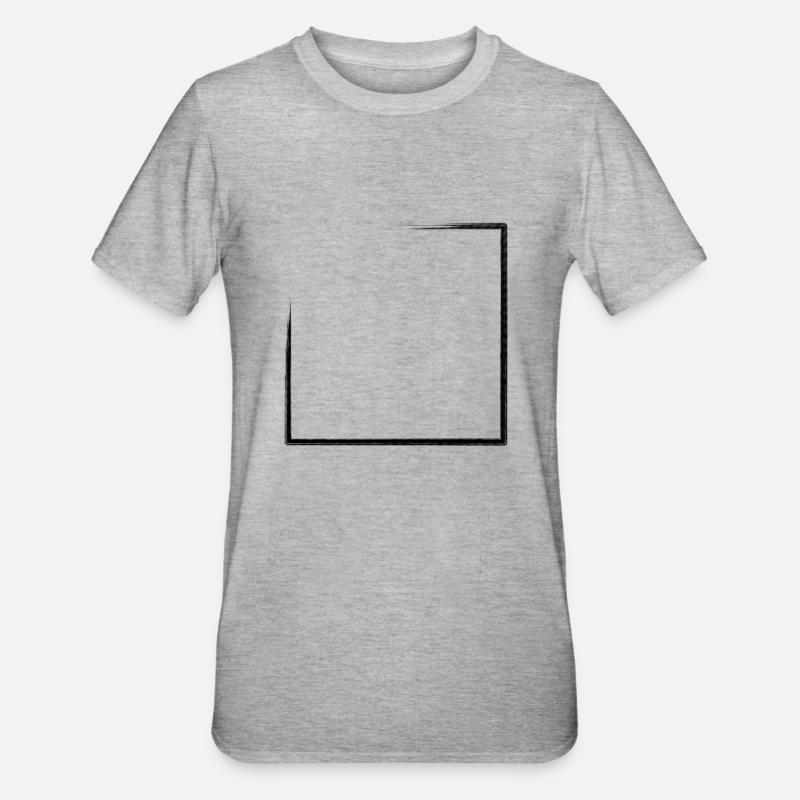Weathered rectangular frame - Unisex Polycotton T-Shirt - heather grey