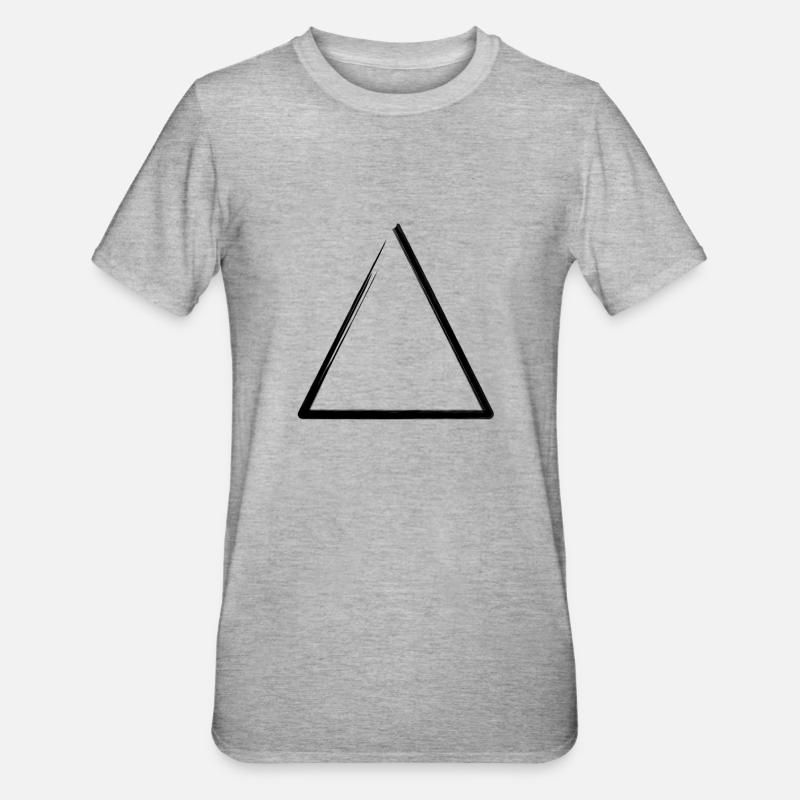 Weathered triangle frame - Unisex Polycotton T-Shirt - heather grey