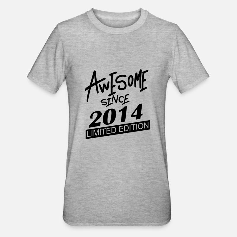 2014 - Millésime 2014 - T-shirt polycoton Unisexe - gris chiné