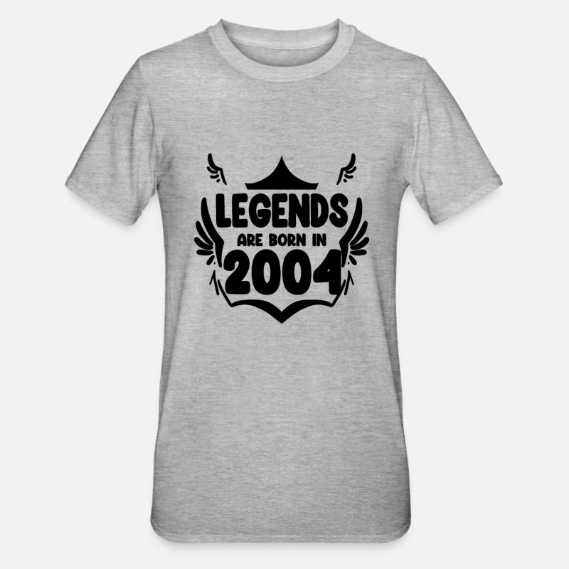 2004 - Né en 2004 - T-shirt polycoton Unisexe - gris chiné