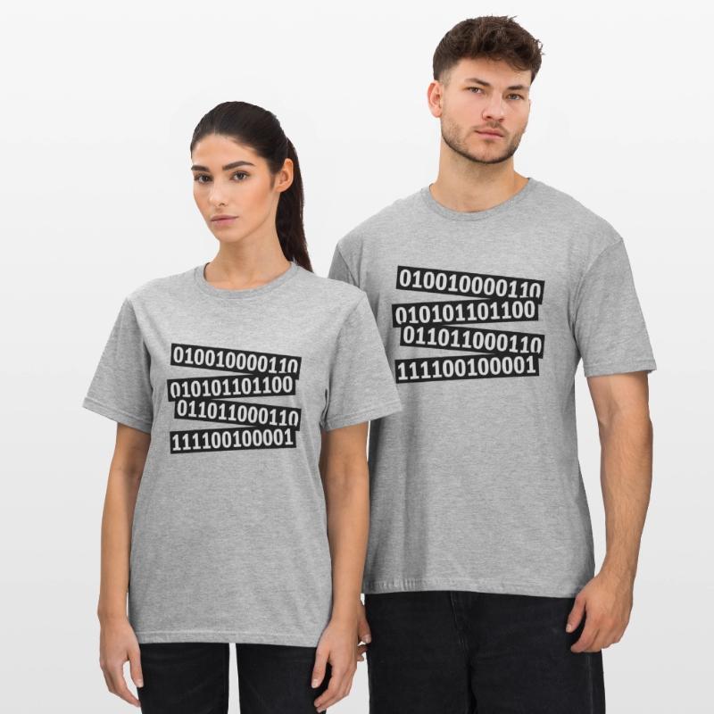 Binary Code Program Language Unisex Polycotton T-Shirt