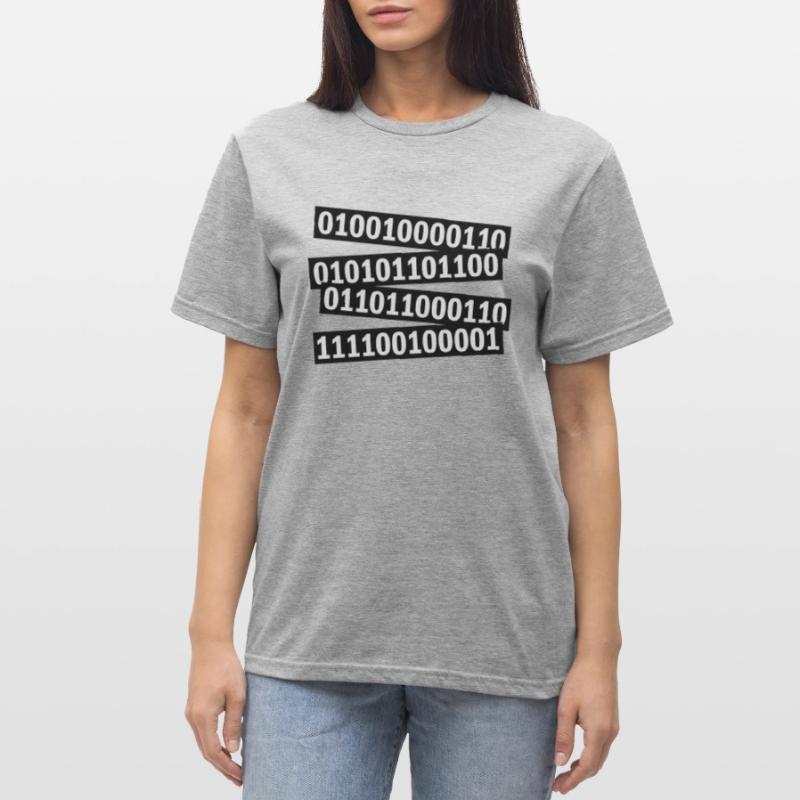 Binary Code Program Language Unisex Polycotton T-Shirt