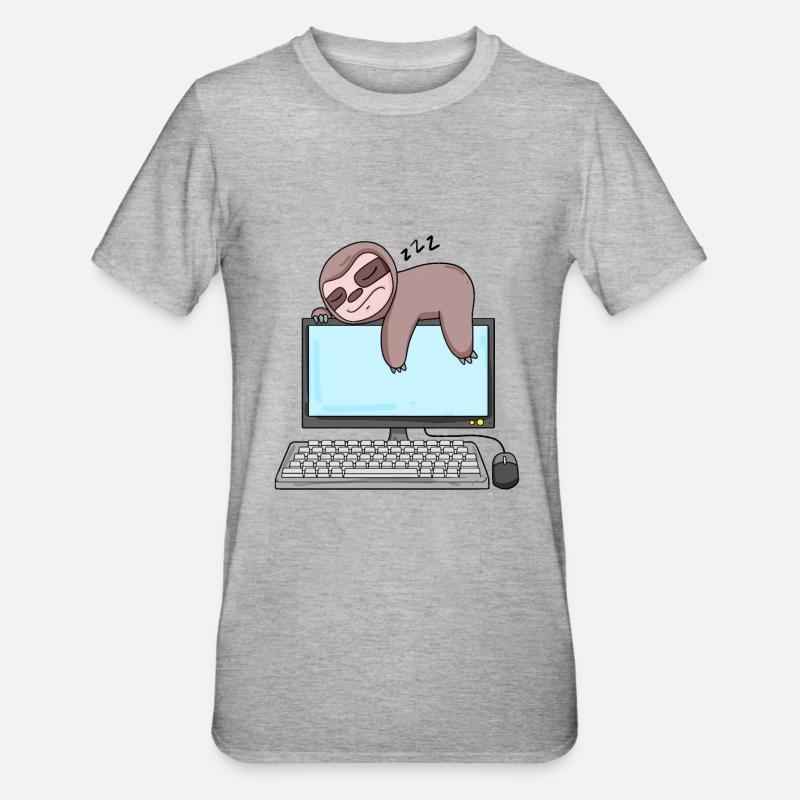 Computer Nerd Programmierer Geschenk - Unisex Polycotton T-Shirt - Grau meliert