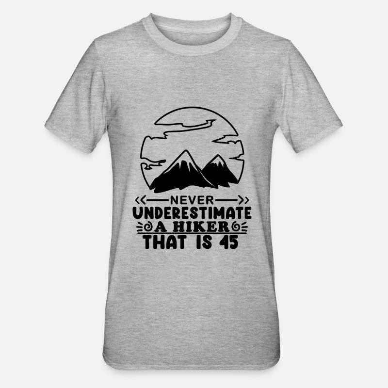 Cadeau de 45 ans - T-shirt polycoton Unisexe - gris chiné