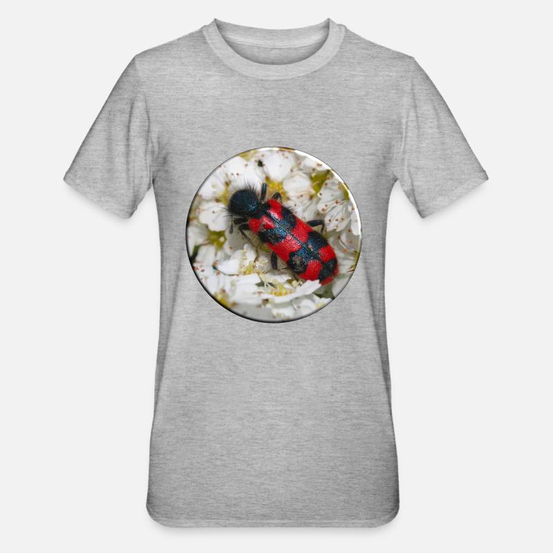 Der Bienenkäfer oder Bienenwolf - Unisex Polycotton T-Shirt - Grau meliert