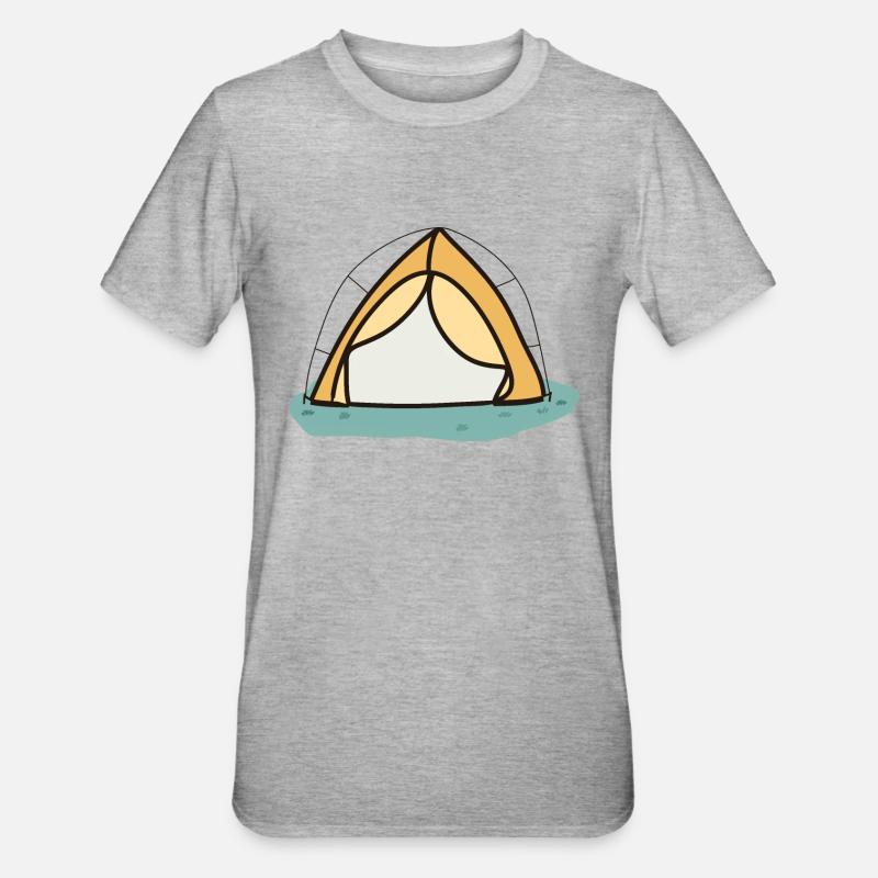 Camping 3 - T-shirt polycoton Unisexe - gris chiné