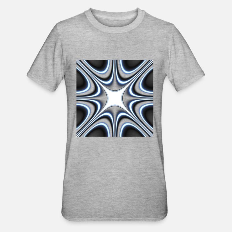Abstrait avec différentes formes et motifs - T-shirt polycoton Unisexe - gris chiné