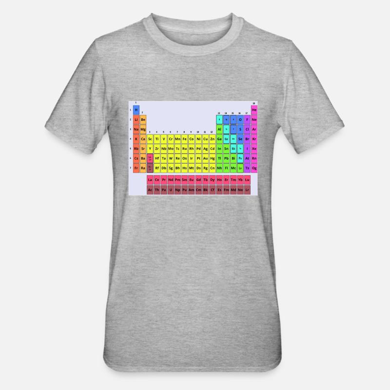 Periodic table - Unisex Polycotton T-Shirt - heather grey