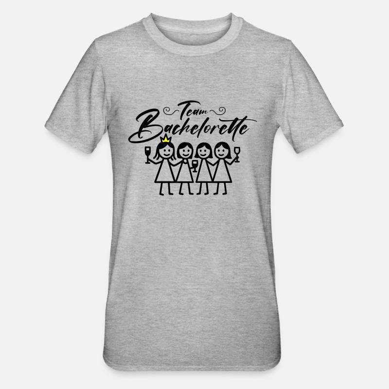 Bachelorette Team Mädels - Unisex Polycotton T-Shirt - Grau meliert
