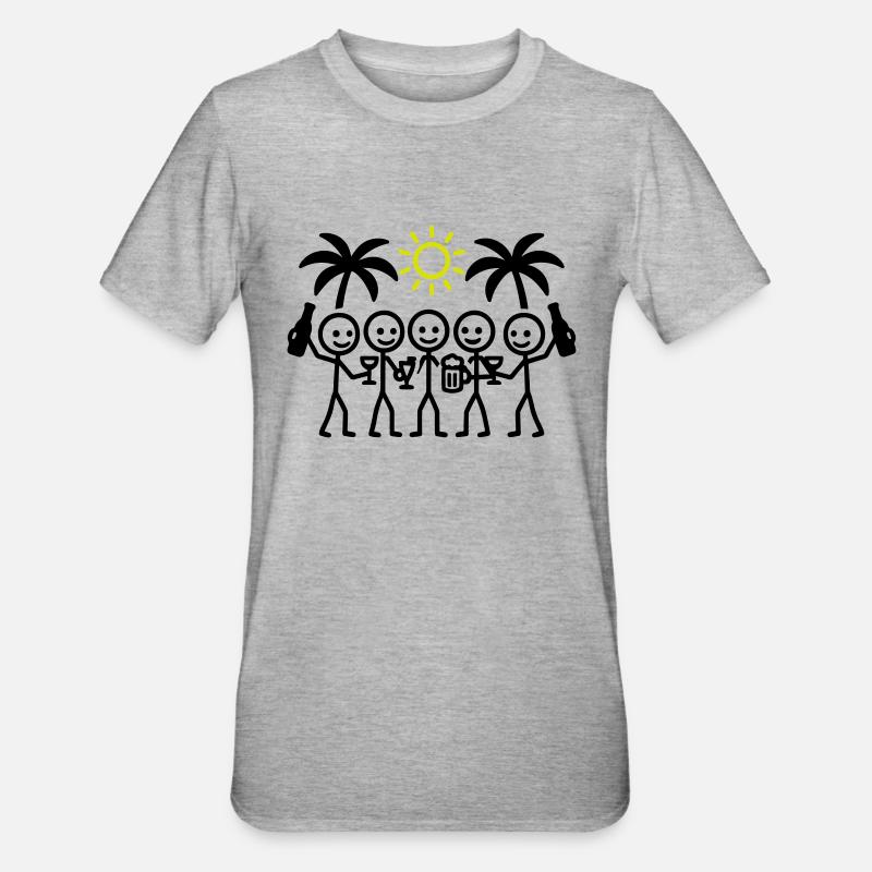 Fête d’équipe des Fêtes - T-shirt polycoton Unisexe - gris chiné