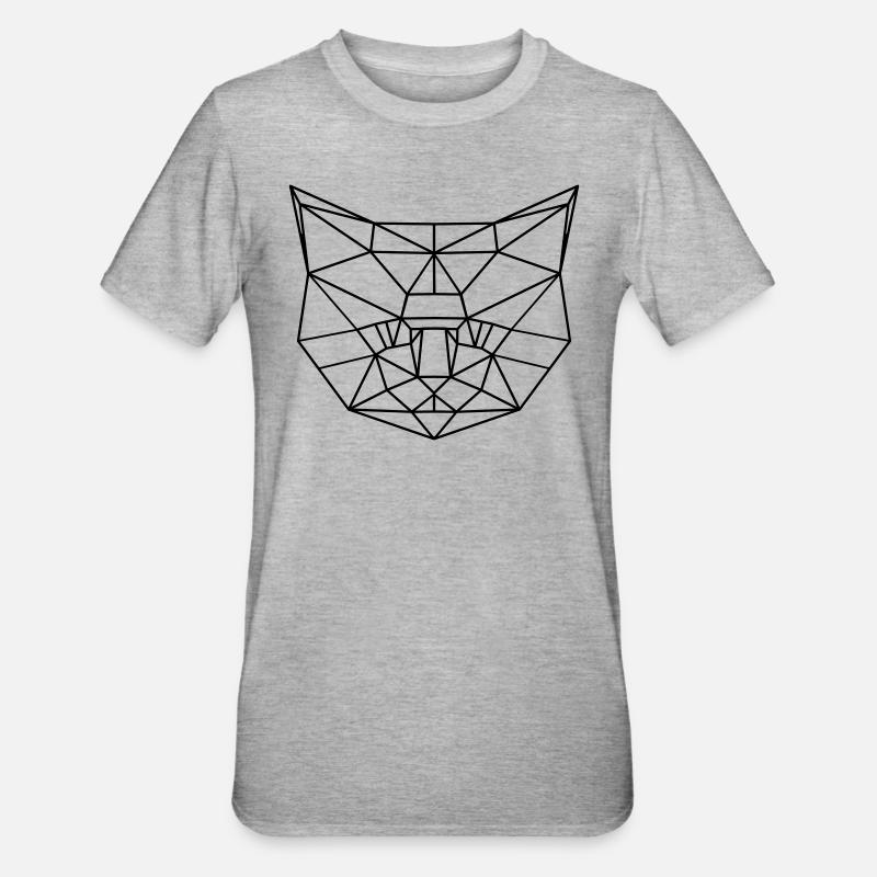 Chat - T-shirt polycoton Unisexe - gris chiné